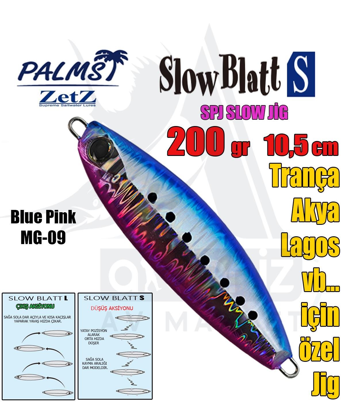 PALMS Zetz Slow Blatt S Jig 200gr 10,5cm MG-09PALMS