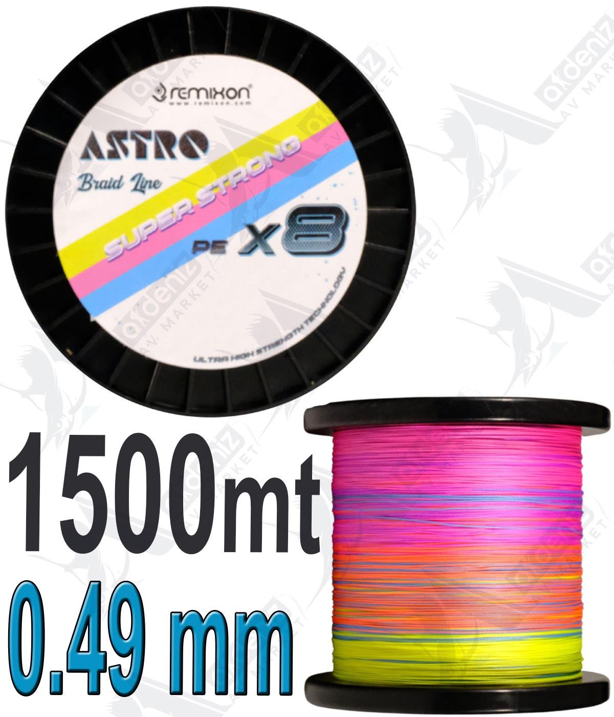 Remixon Astro 8X 0.49 mm 1500mt Multi Color İp MisinaREMİXON