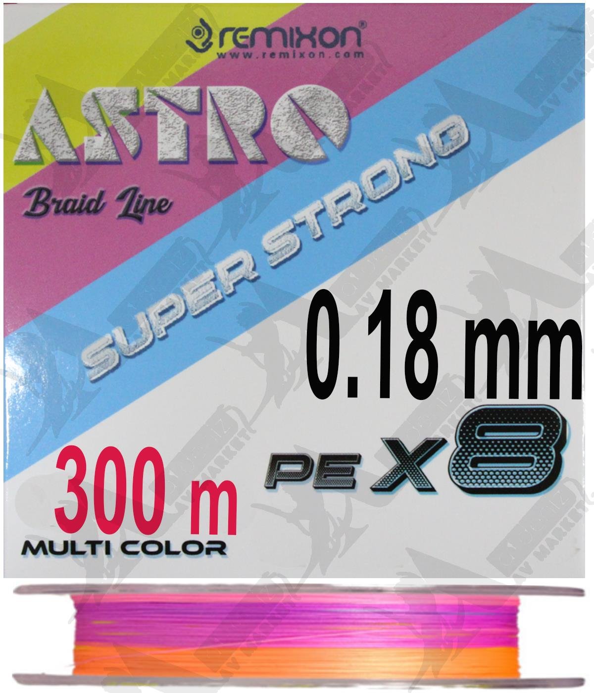 Remixon Astro 8x 0.18 mm 300mt Multi Color İp MisinaREMİXON