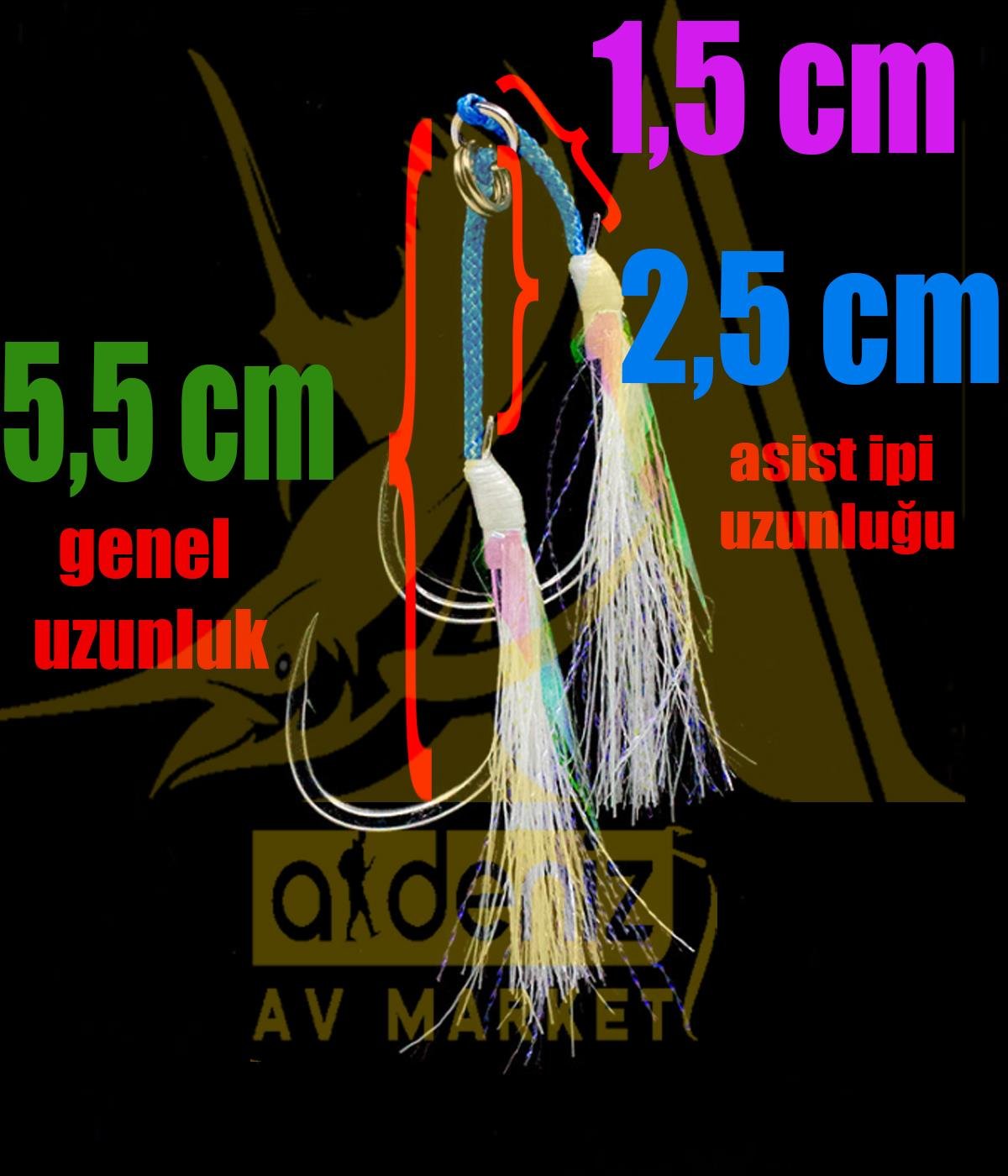 Remixon Double (çiftli) Nickel Bağlanmış Jig Assist İğnesi (2 li paket) No:2/0REMİXON