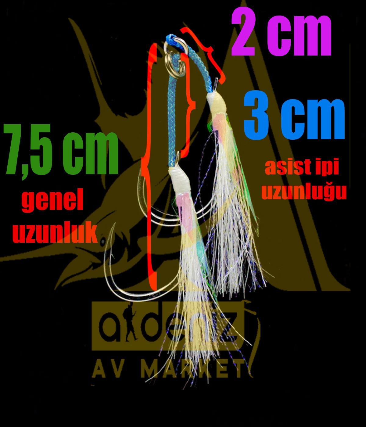 Remixon Double (çiftli) Nickel Bağlanmış Jig Assist İğnesi (2 li paket) No:4/0REMİXON