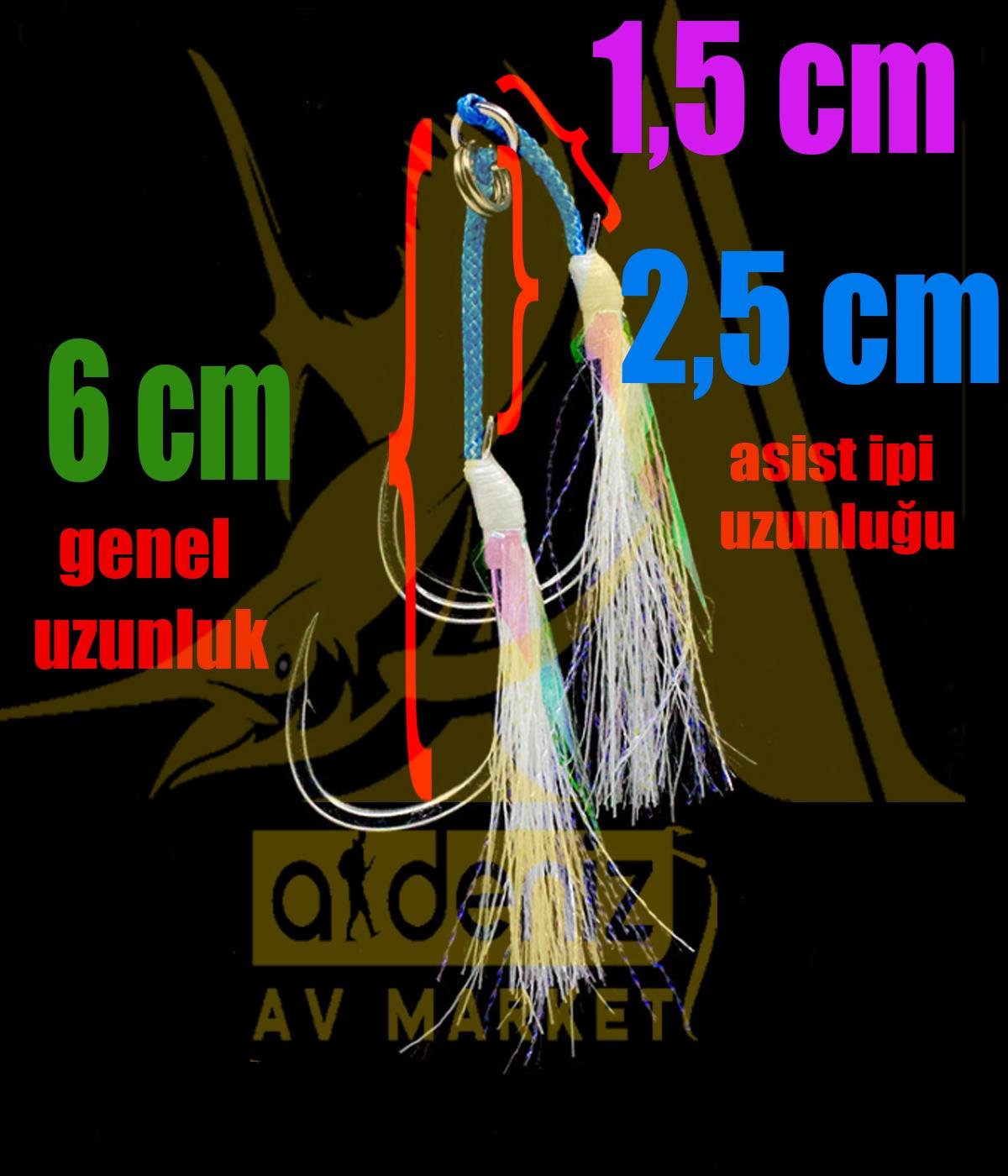 Remixon Double (çiftli) Nickel Bağlanmış Jig Assist İğnesi (2 li paket) No:3/0REMİXON