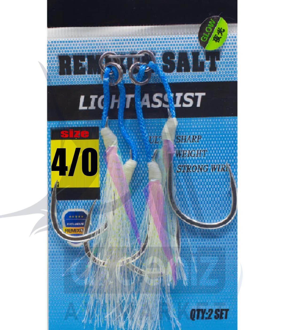 Remixon Double (çiftli) Nickel Bağlanmış Jig Assist İğnesi (2 li paket) No:4/0REMİXON