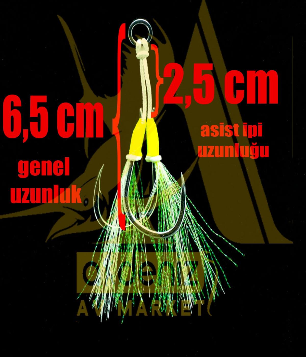 Remixon Slow Double (çiftli) Bağlanmış Jig Assist İğnesi (2 li paket) No:4/0REMİXON