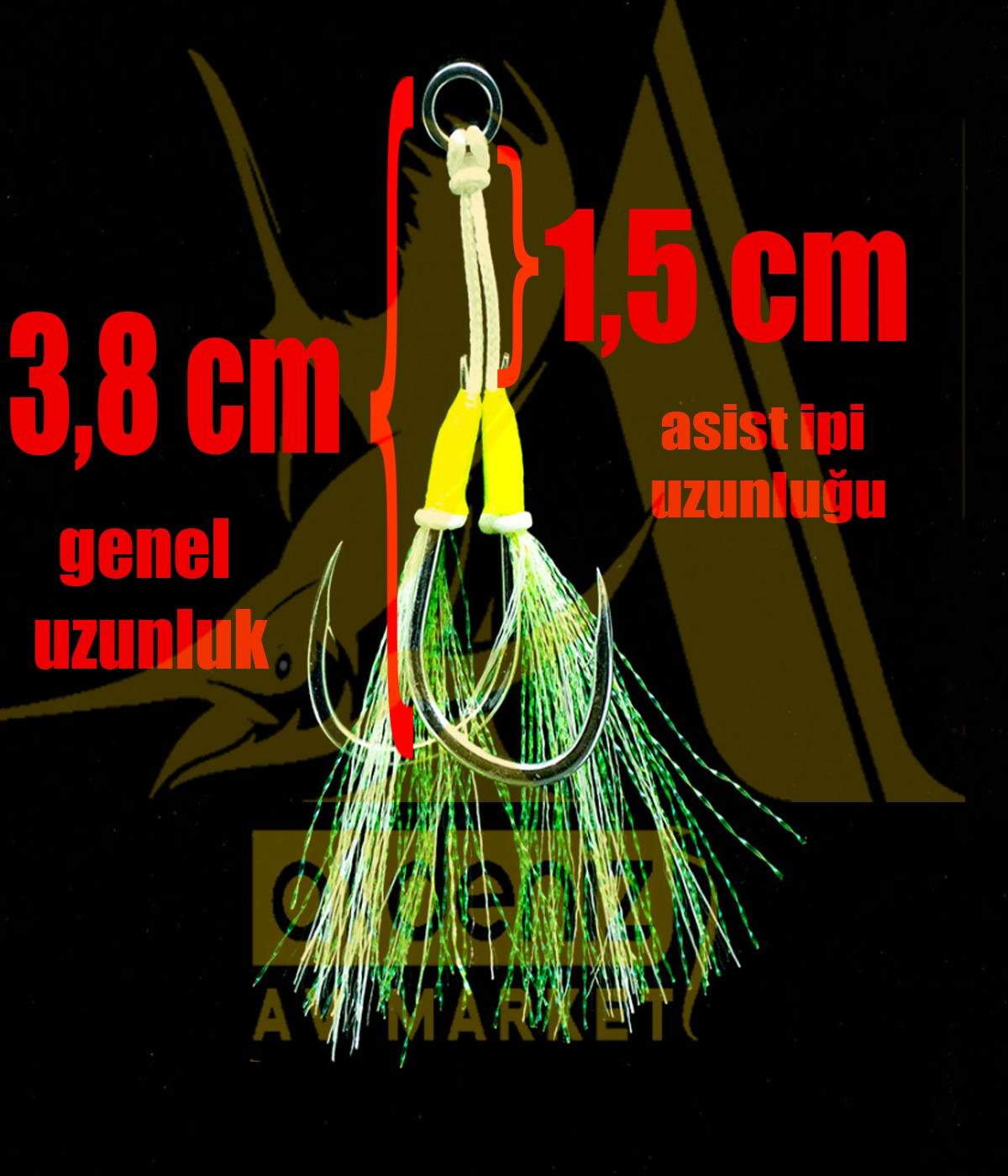 Remixon Slow Double (çiftli) Bağlanmış Jig Assist İğnesi (2 li paket) No:1REMİXON