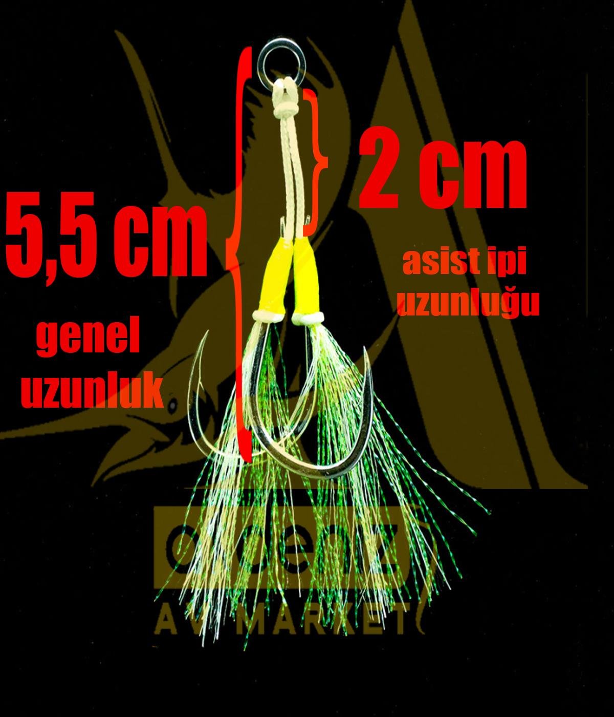 Remixon Slow Double (çiftli) Bağlanmış Jig Assist İğnesi (2 li paket) No:3/0REMİXON