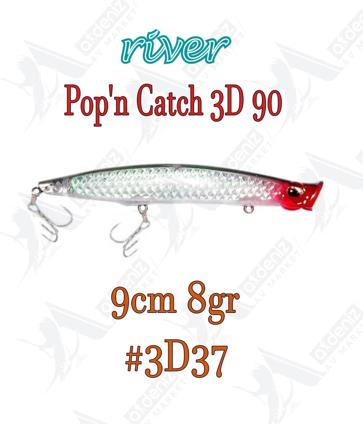 River Pop'n Catch 3D 90 9cm 8gr Popper Color:3D37RİVER