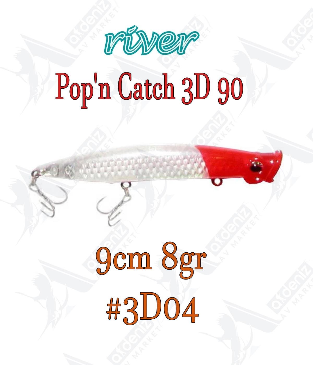 River Pop'n Catch 3D 90 9cm 8gr Popper Color:3D04RİVER