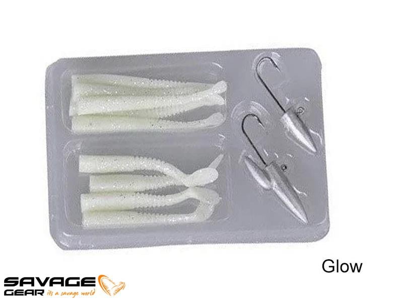 Savage gear Lrf Micro Sandeel Kit 12 Adet(1+1.5+5) Suni Yem #Glow