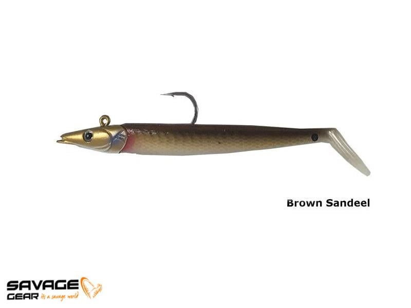 Savage gear Sandeel 12.5 cm 23 gr 2+1 Adet Suni Yem #Brown Sandeel