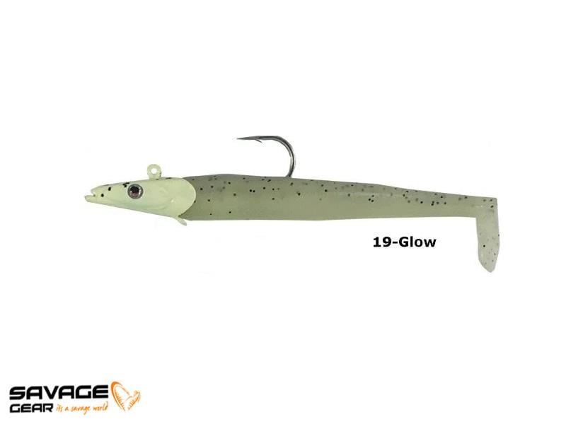 Savage gear Sandeel 12.5 cm 23 gr 2+1 Adet Suni Yem #Glow
