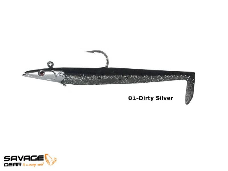 Savage gear Sandeel 12.5 cm 23 gr 2+1 Adet Suni Yem #Dirty Silver