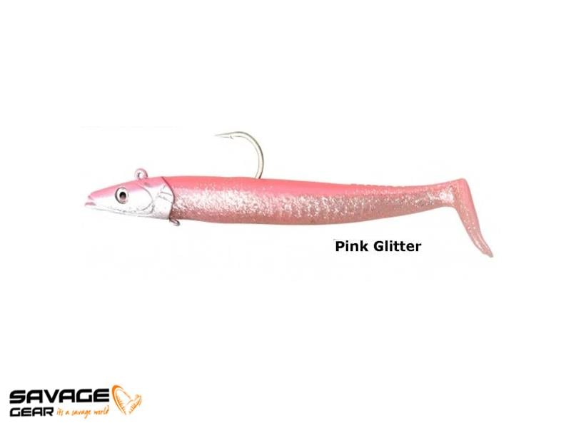 Savage gear Sandeel 12.5 cm 23 gr 2+1 Adet Suni Yem #Pink Glitter