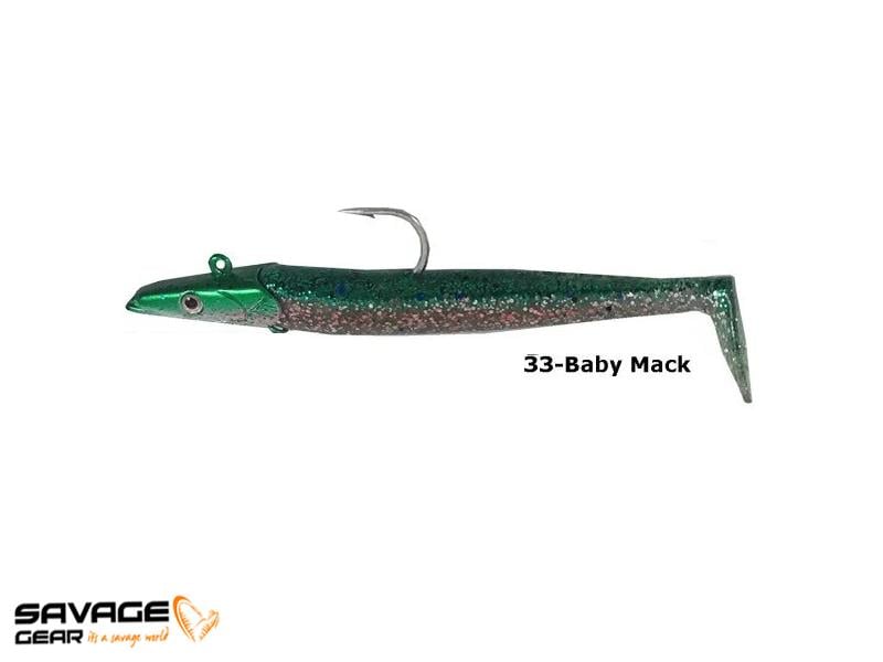 Savage gear Sandeel 12.5 cm 23 gr 2+1 Adet Suni Yem #Baby Mack