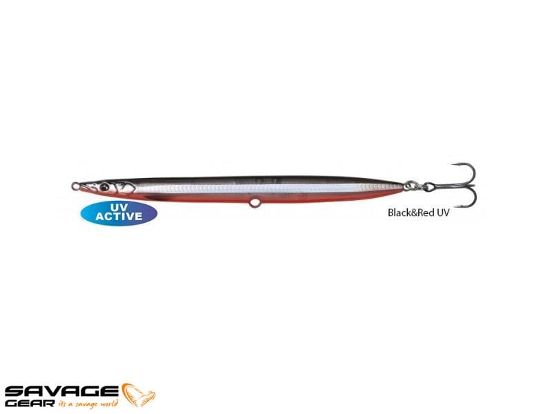 Savage gear Sandeel Pencil 125 mm 19 gr Suni Yem #Black Red UV
