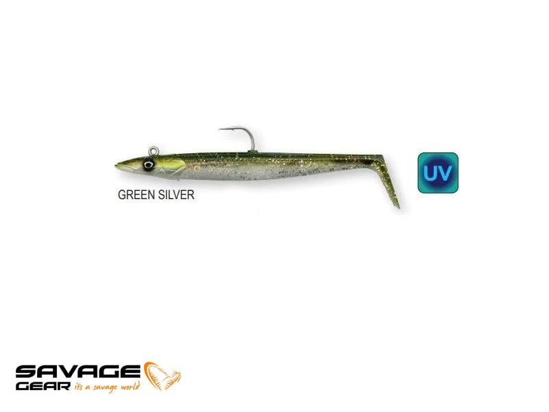 Savage Gear Sandeel V2 12 cm 22 gr 2+1 #Green Silver
