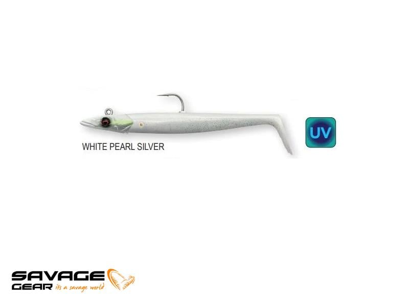 Savage Gear Sandeel V2 12 cm 22 gr 2+1 #White Pearl Silver