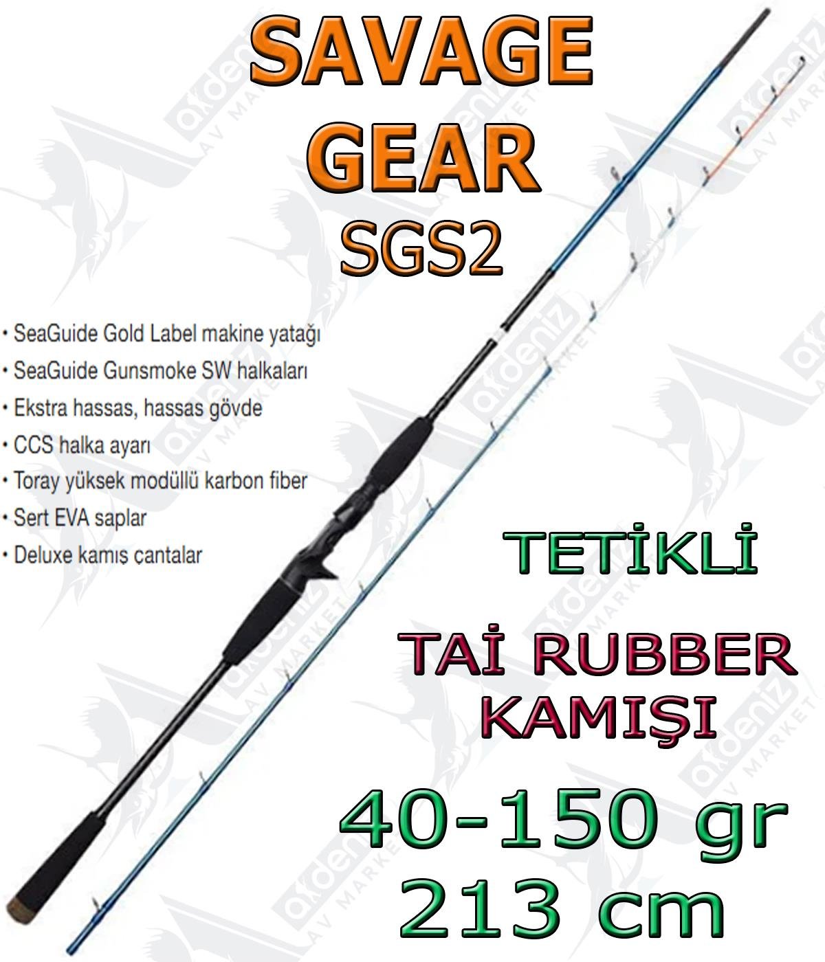Savage Gear SGS2 7'/2.13 mt 40-150 gr 2P Tai Rubber Kamışı (Tetikli)SAVAGE  GEAR