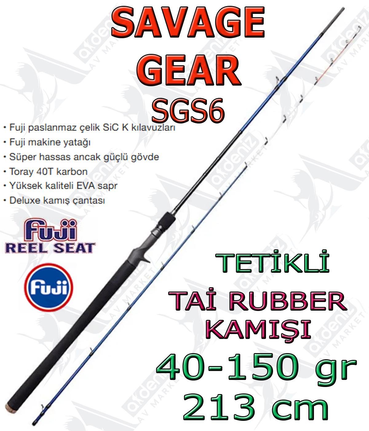 Savage Gear SGS6 2.13 mt 40-150 gr 2P Tai Rubber Kamışı (Tetikli)SAVAGE  GEAR