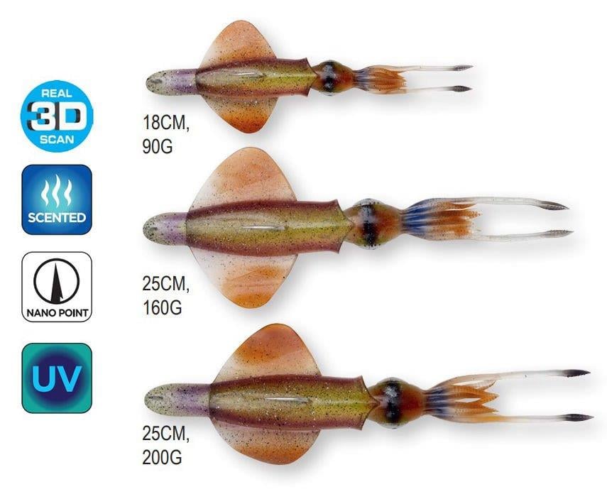 Savage Gear Swim Squid RTF 25cm 200gr Suni Yem #Green Eye
