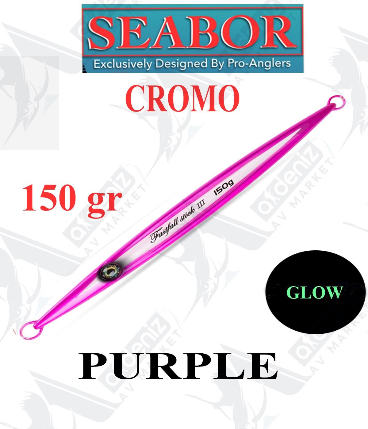 Seabor Cromo Metal Jig Sahte Yem SBR104 150gr #PURPLESEABOR