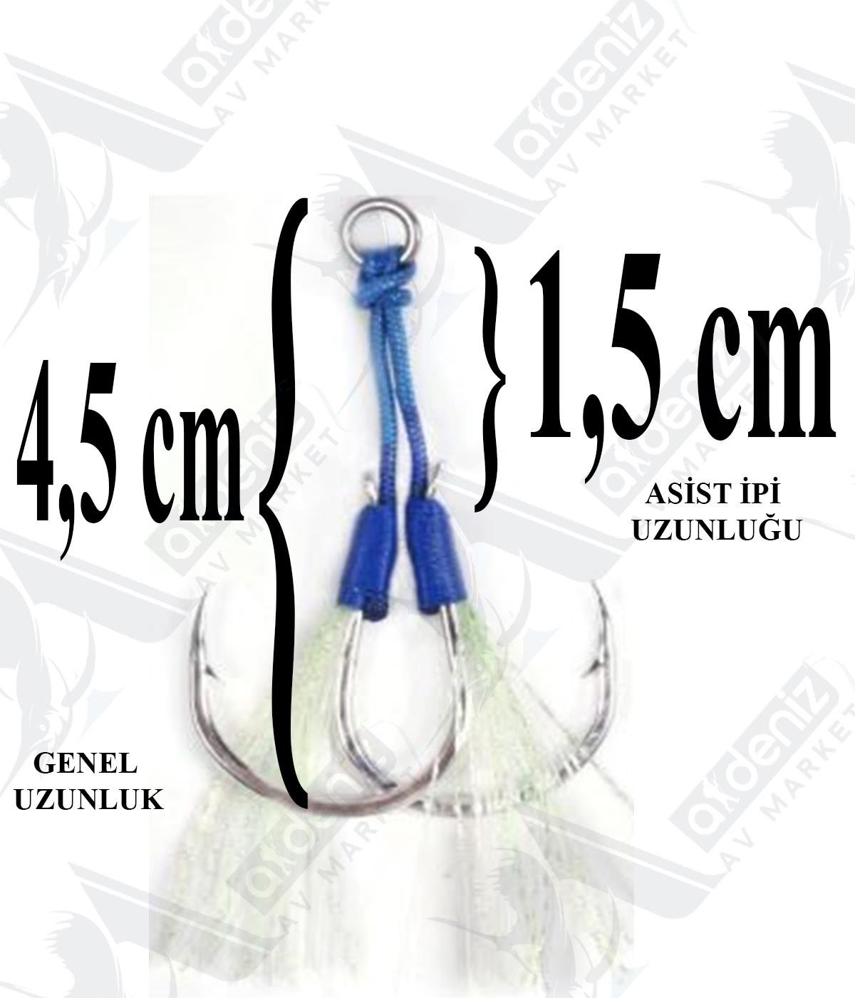 Seabor Double Jig Assist İğne 2 (Adet) SBR04 No:2/0SEABOR
