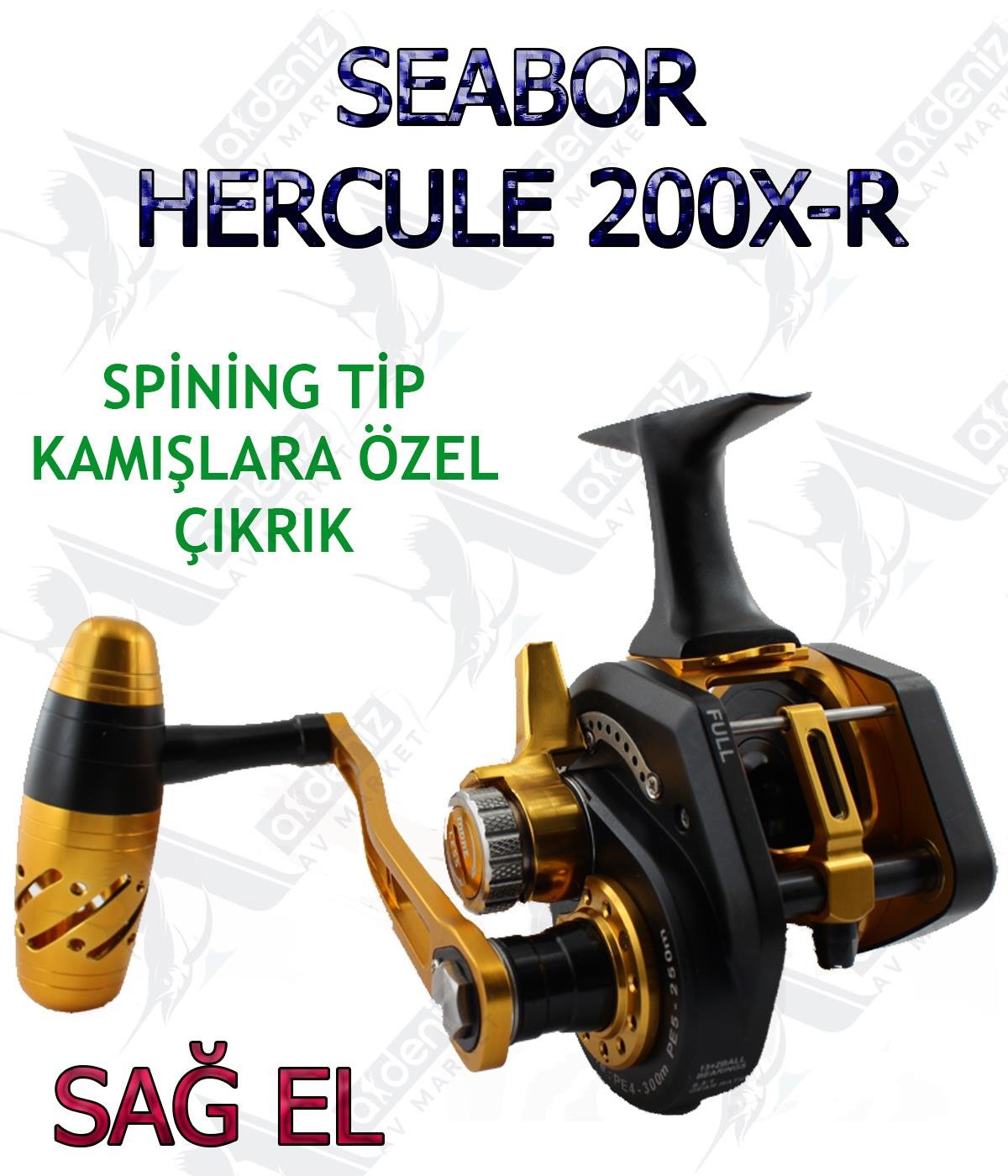 Seabor Hercule 200X-R Black Gold Çıkrık Makine (Sağ El)SEABOR