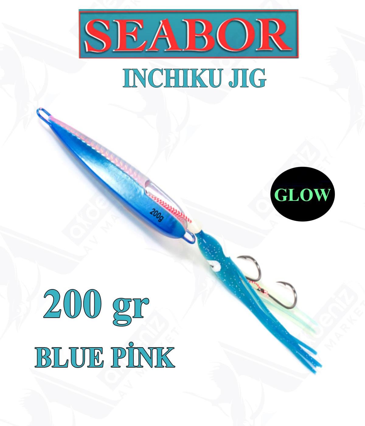 Seabor İnchiku Metal Jig Yem SBR015 200gr #BLUE PİNKSEABOR