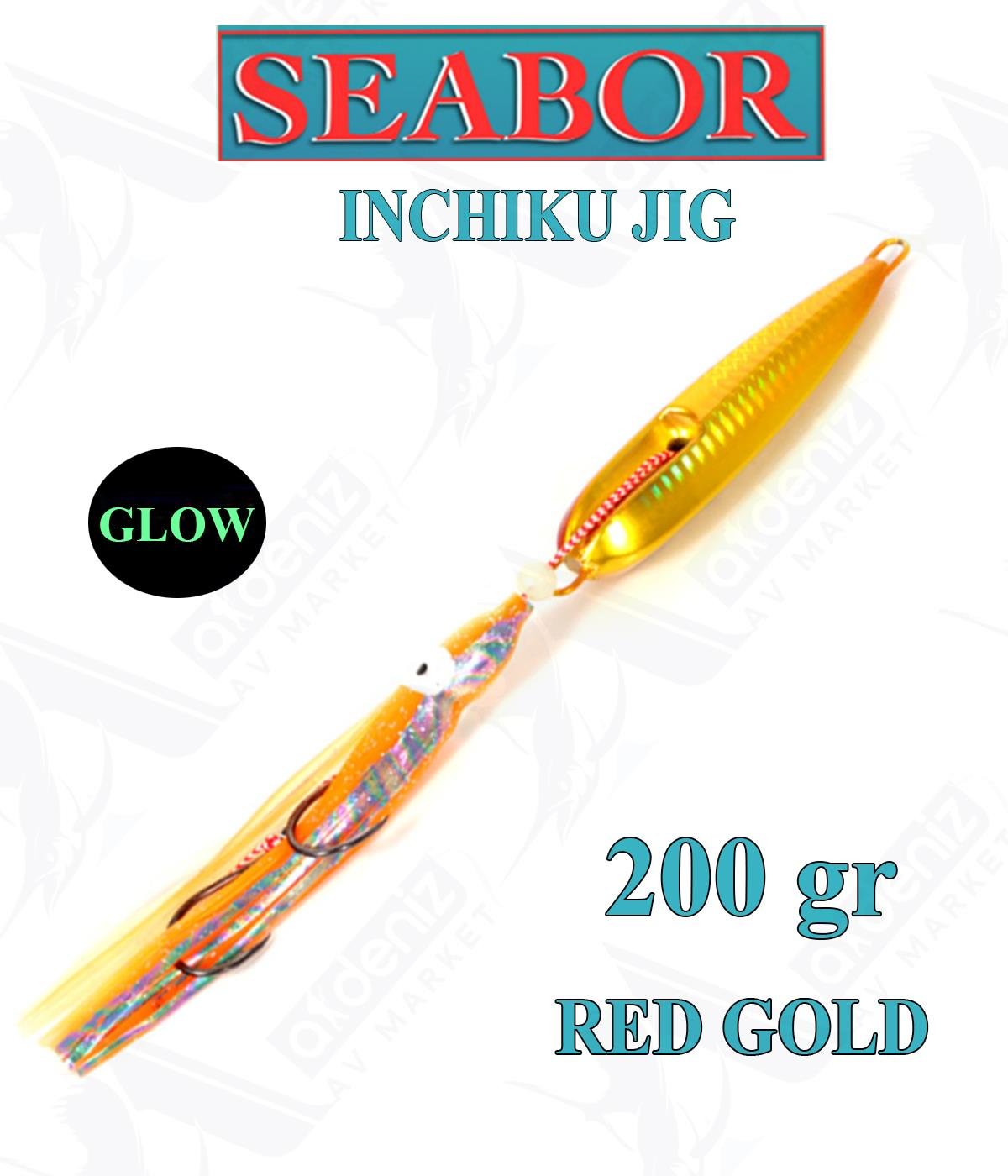Seabor İnchiku Metal Jig Yem SBR015 200gr #RED GOLDSEABOR