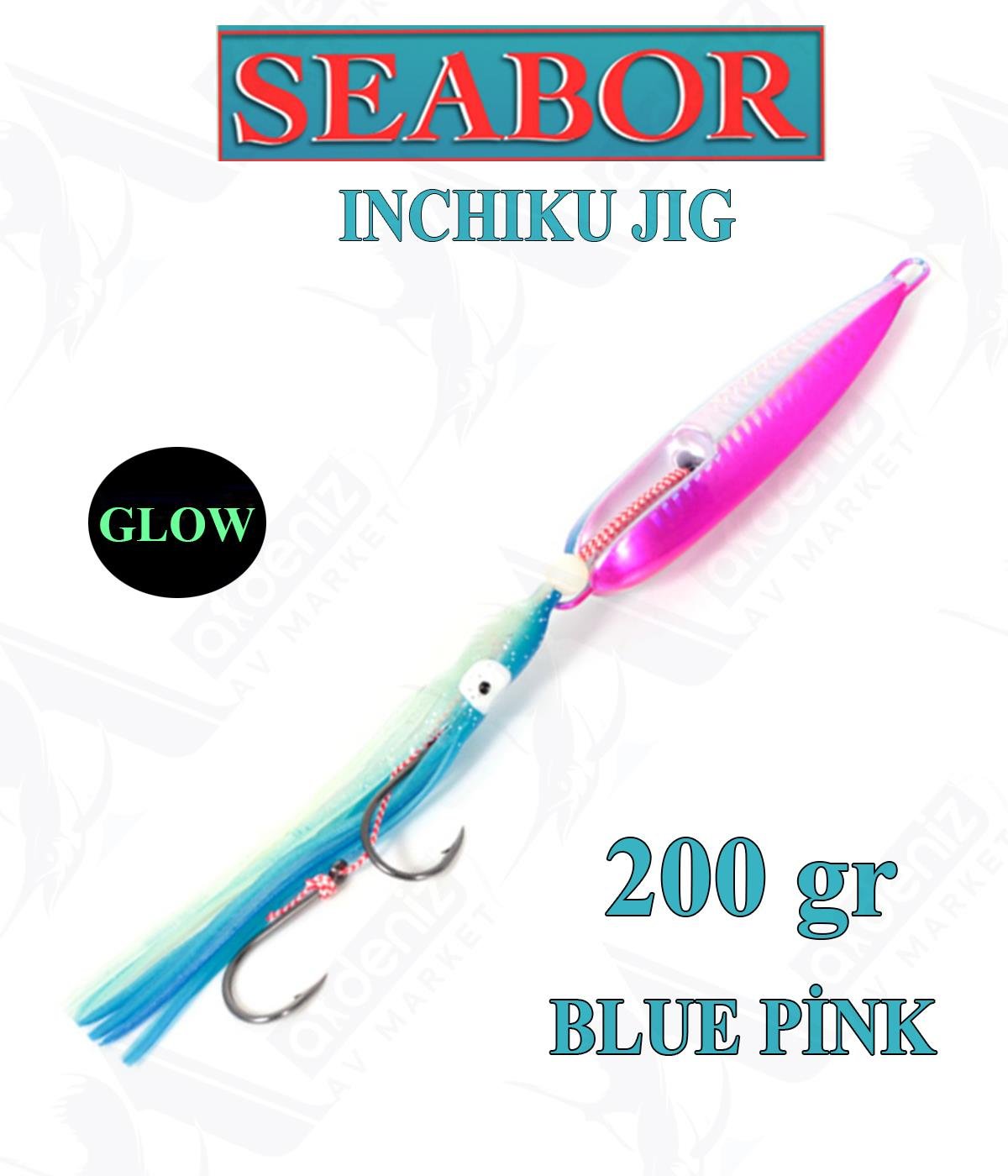 Seabor İnchiku Metal Jig Yem SBR015 200gr #BLUE PİNKSEABOR
