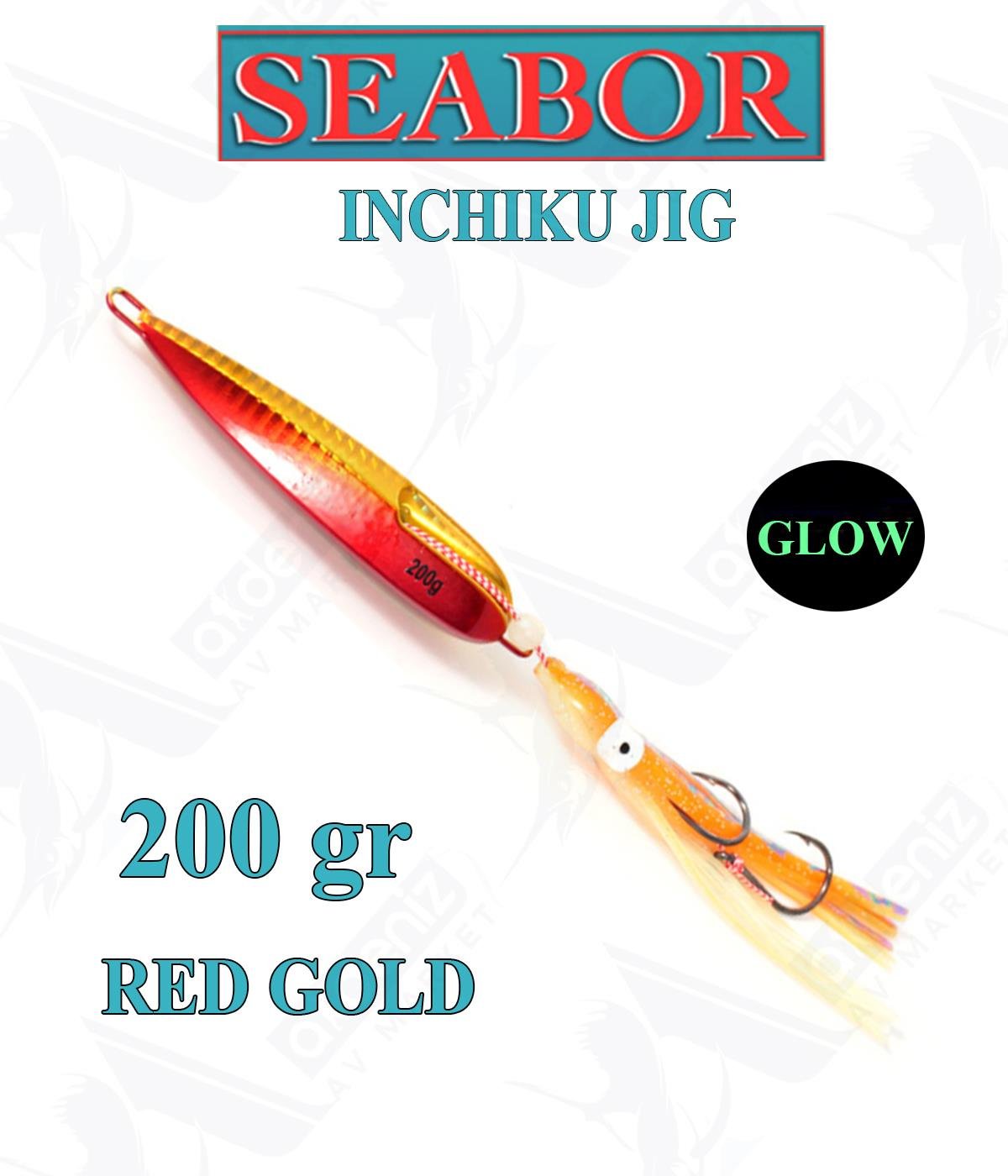 Seabor İnchiku Metal Jig Yem SBR015 200gr #RED GOLDSEABOR