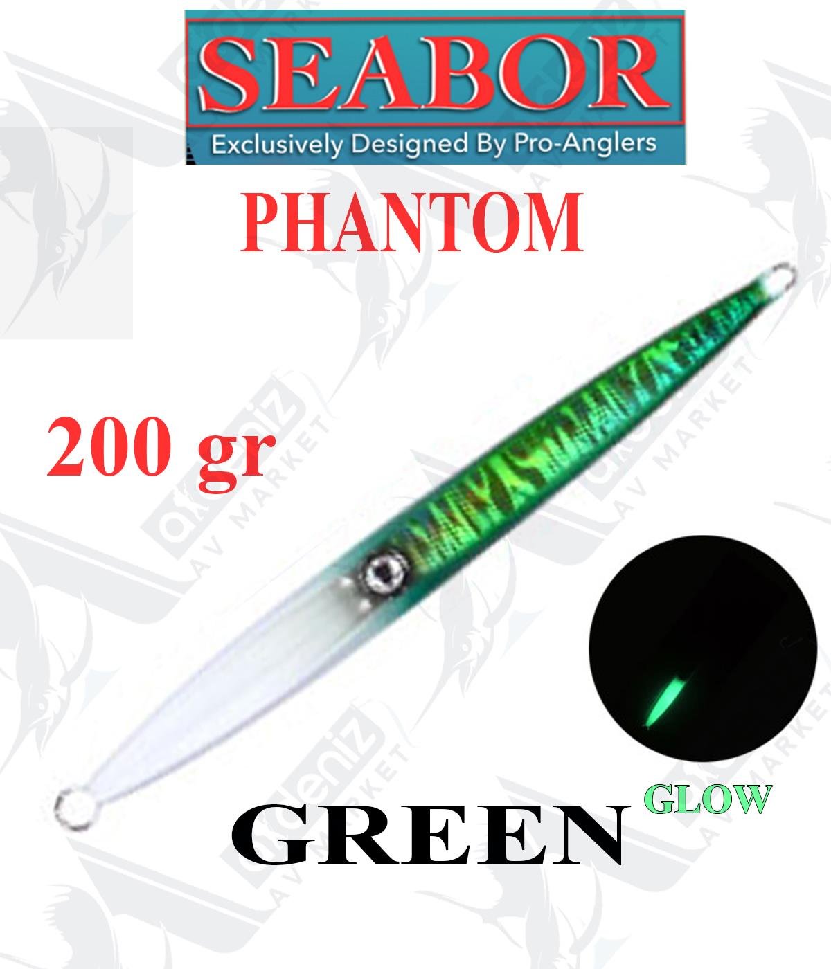 Seabor Phantom Metal Jig Sahte Yem SBR016 200gr #GREENSEABOR