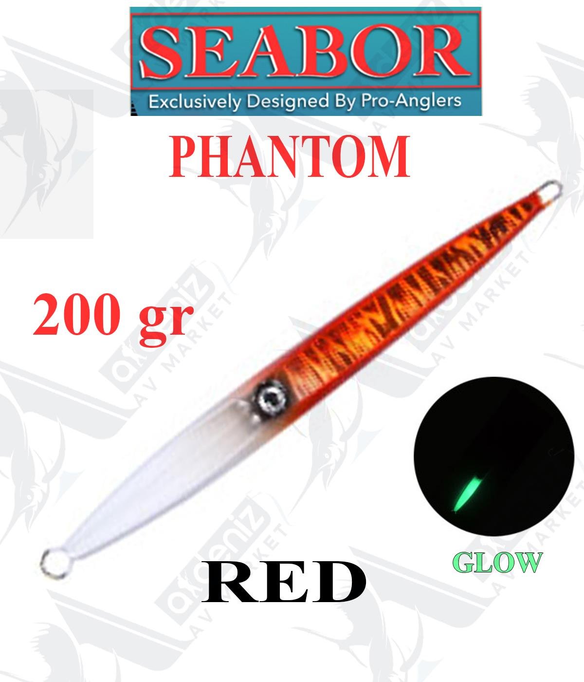 Seabor Phantom Metal Jig Sahte Yem SBR016 200gr #REDSEABOR