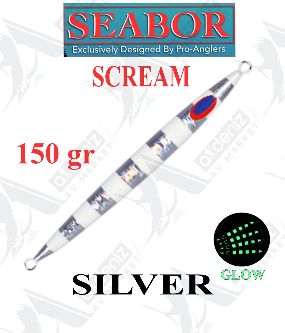 Seabor Scream Metal Jig Sahte Yem SBR028 150gr #SİLVERSEABOR