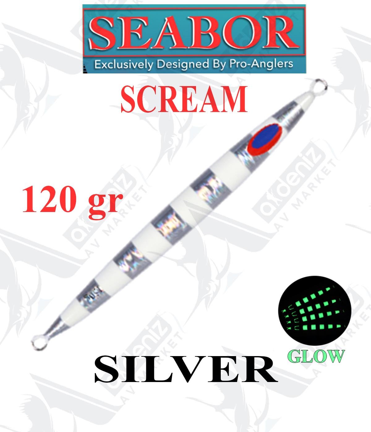 Seabor Scream Metal Jig Sahte Yem SBR028 120gr #SİLVERSEABOR