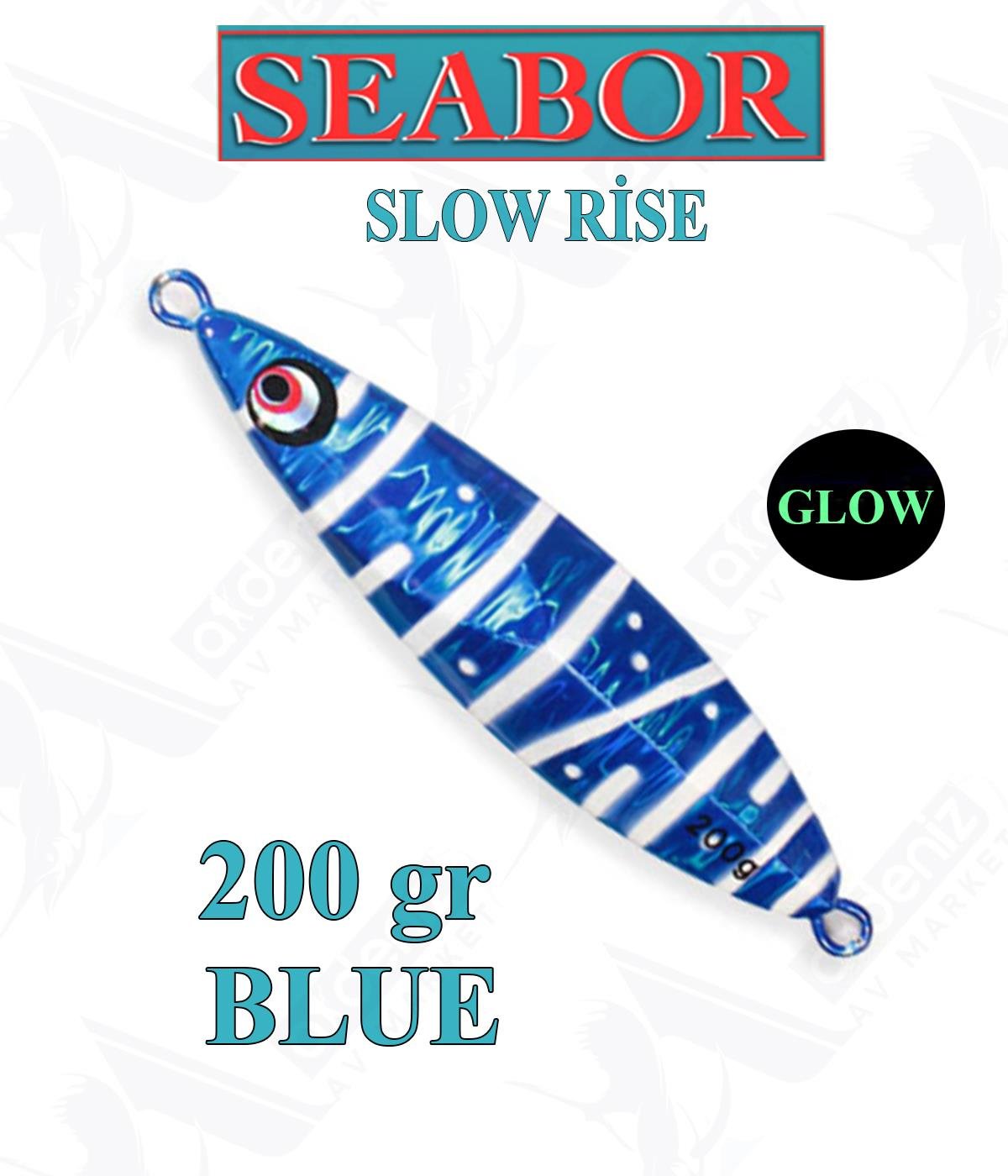 Seabor Slow Rise Metal Jig Sahte Yem SBR086 200gr #BLUESEABOR