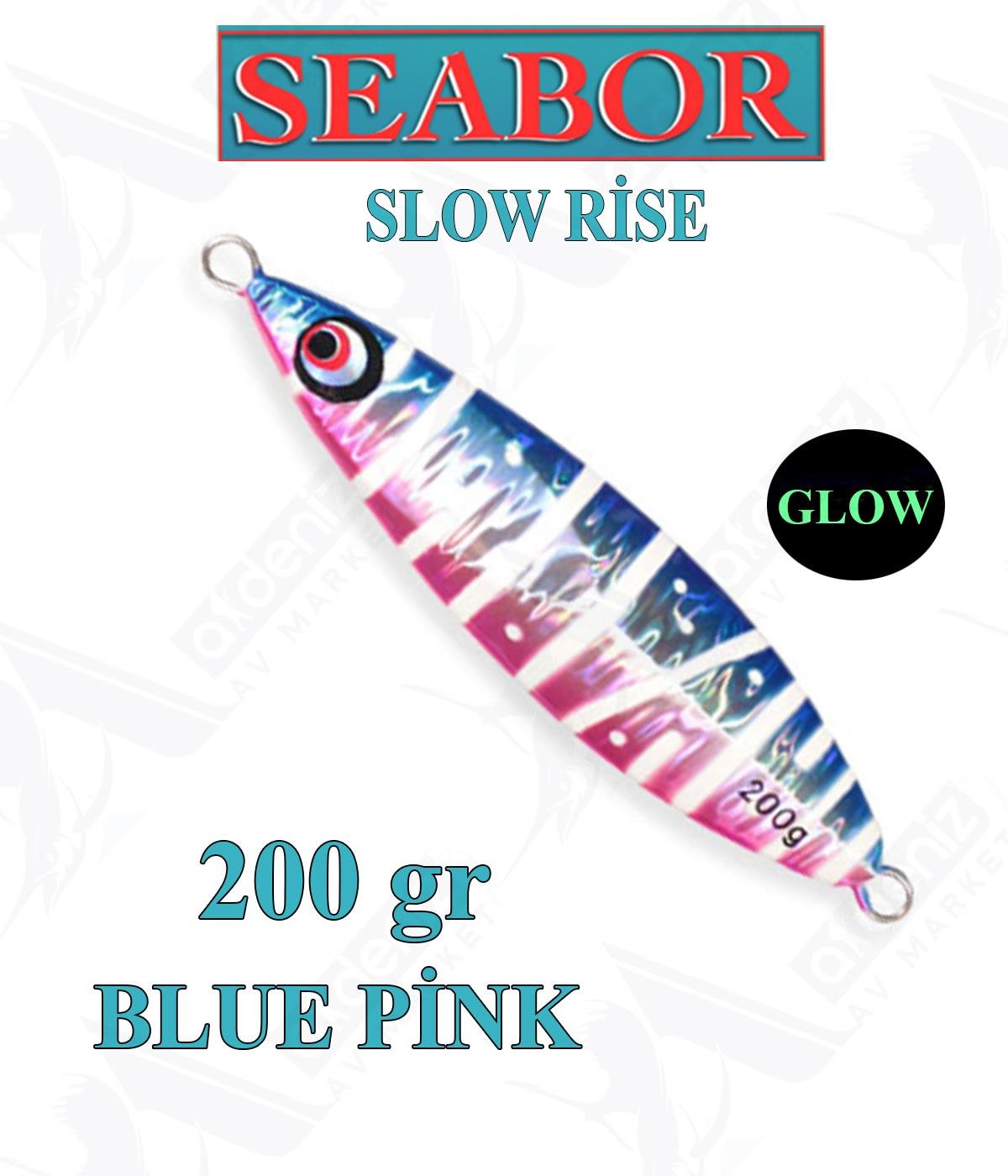 Seabor Slow Rise Metal Jig Sahte Yem SBR086 200gr #BLUE PİNKSEABOR