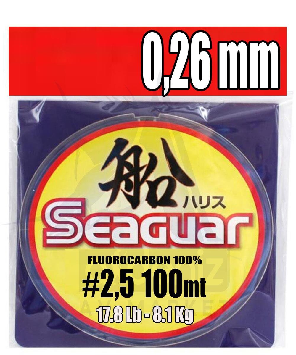 Seaguar Fune Harisu %100 Fluoro Carbon Shock Leader Misina 0.26 mm 100 mtSEAGUAR