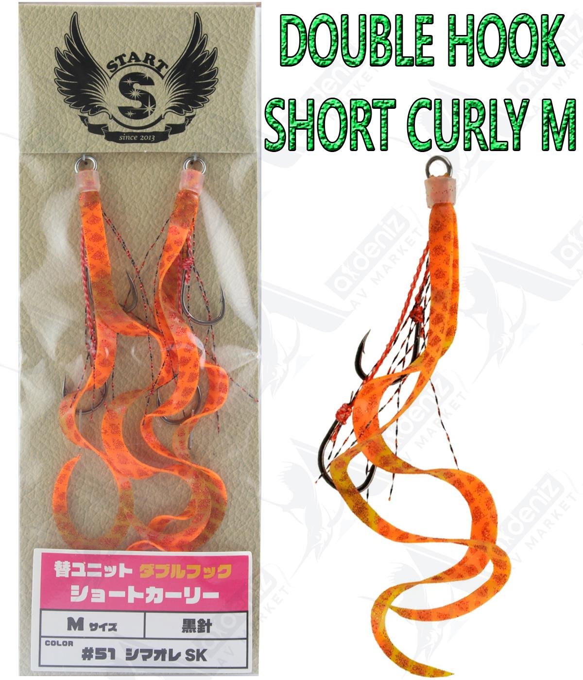 Start Double Hook Short Curly-M Tai Rubber Skirt / Etek 2'li Paket #51 Shimaole SKSTART