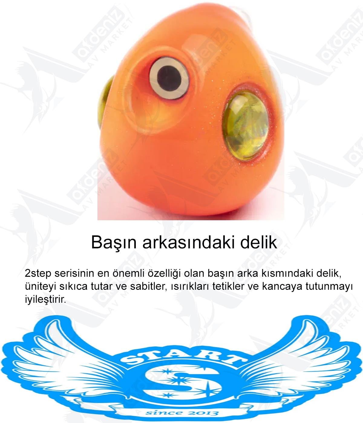 Start Tai Rubber Slider Tungsten Kafa 2 step TG Joy Head Tairaba Jig Yem 80 gr #11 Yellow OrangeSTART