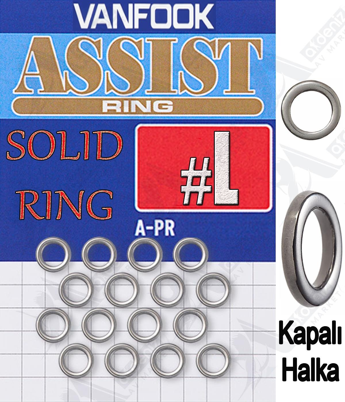 Vanfook A-PR Solid Assist Ring (Kapalı Halka) 14'lü Paket #LVANFOOK