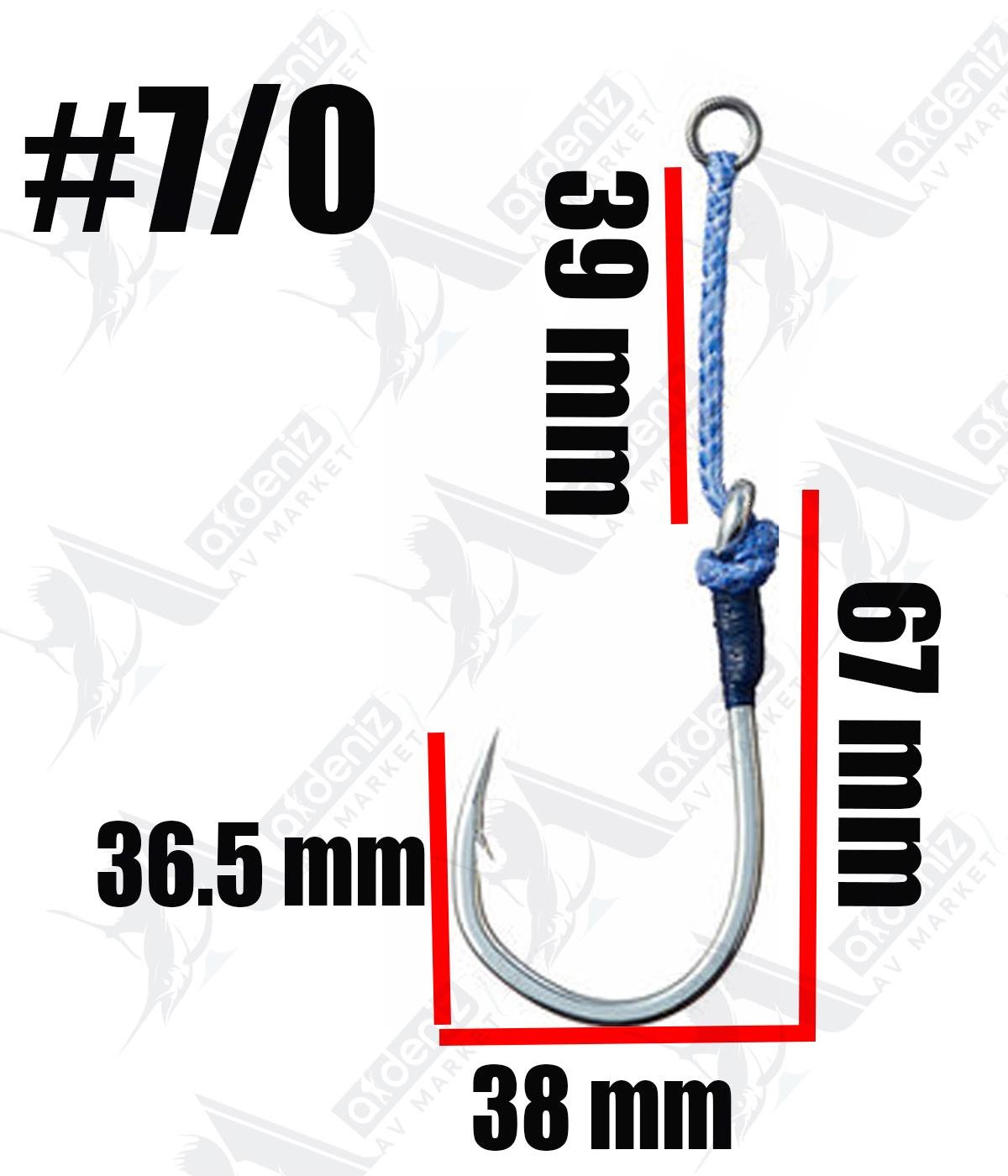 Vanfook BSA-100 BBS Single Assist Hook Jig Assist İğnesi (2 Adet-Tekli) Silver #7/0VANFOOK