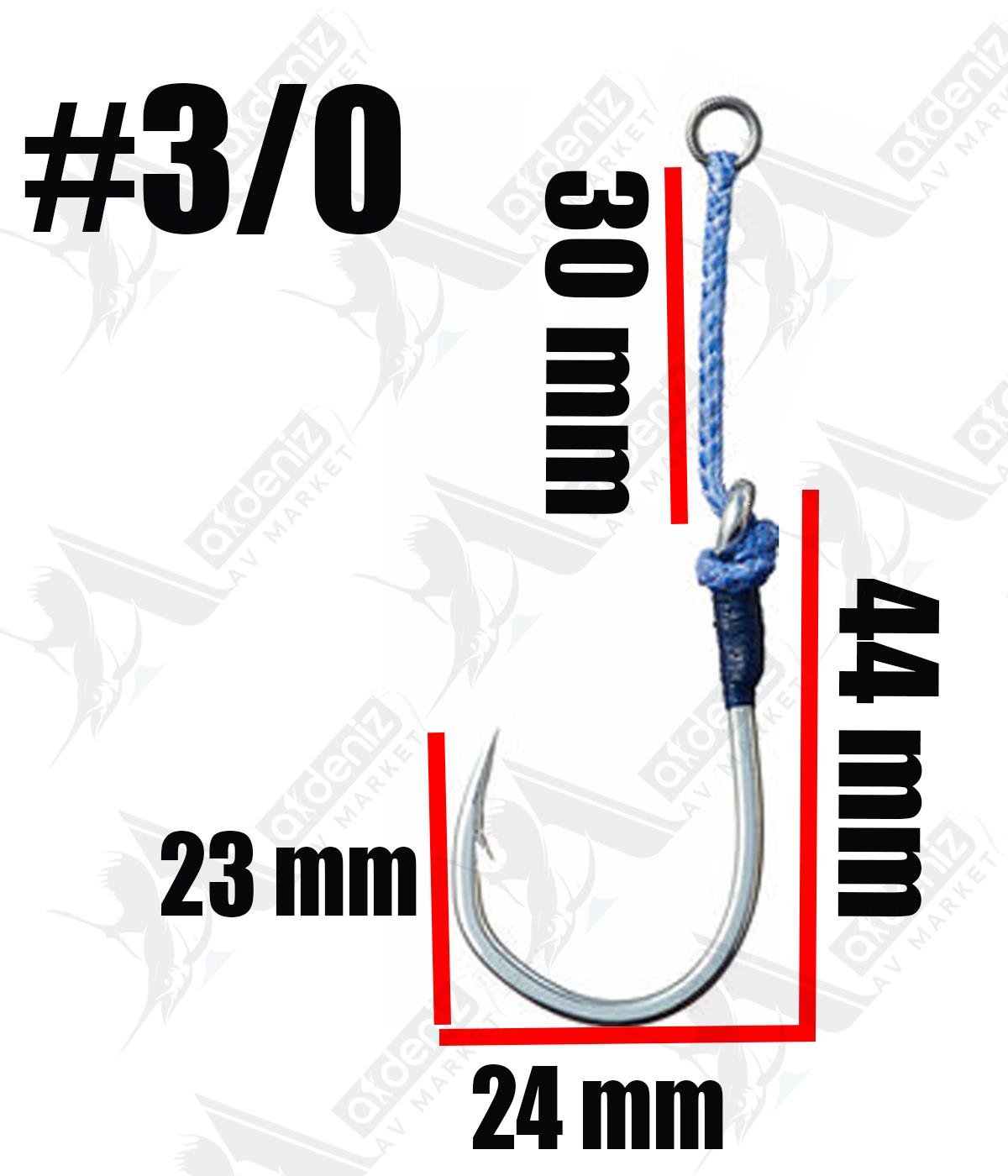 Vanfook BSA-100 BBS Single Assist Hook Jig Assist İğnesi (2 Adet-Tekli) Silver #3/0VANFOOK