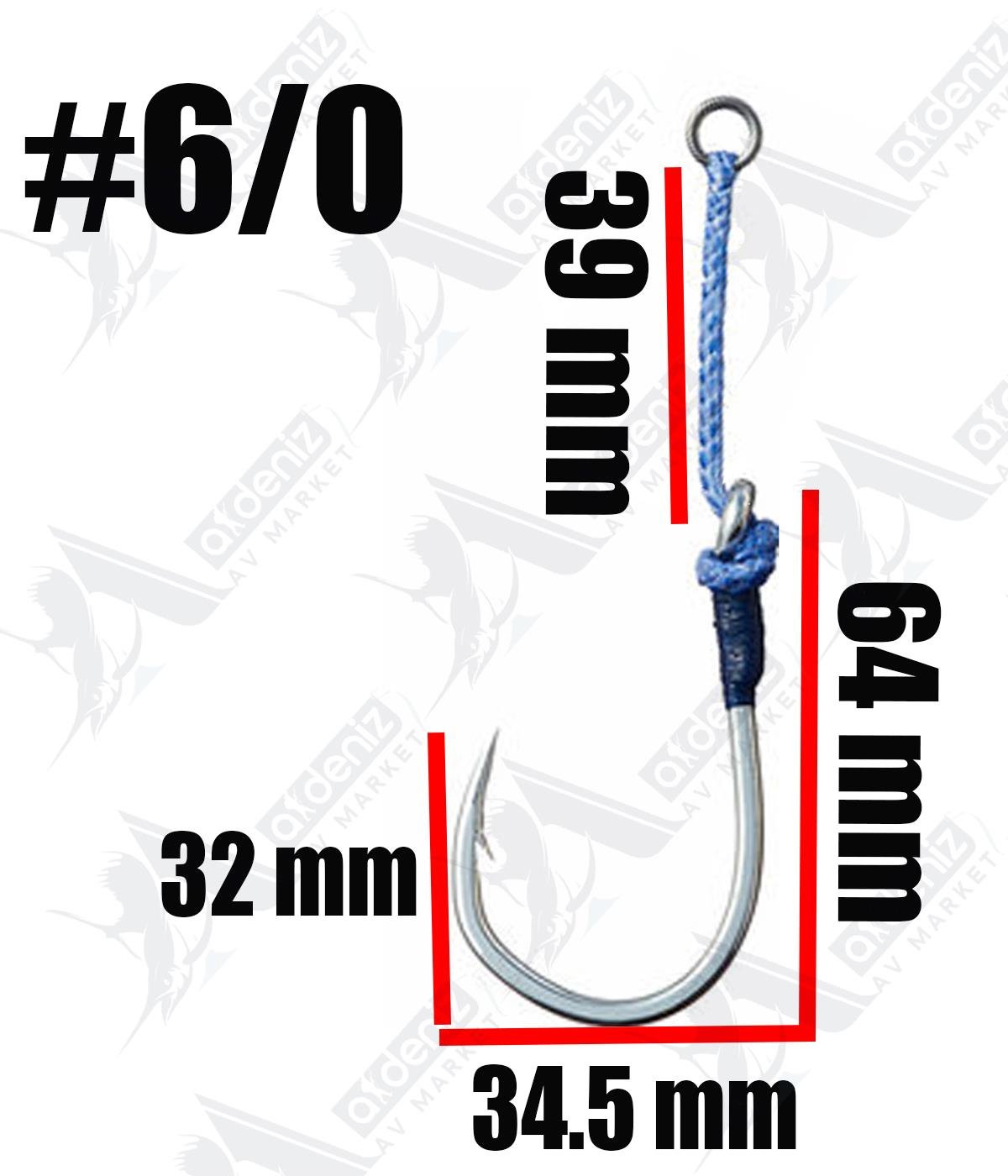 Vanfook BSA-100 BBS Single Assist Hook Jig Assist İğnesi (2 Adet-Tekli) Silver #6/0VANFOOK