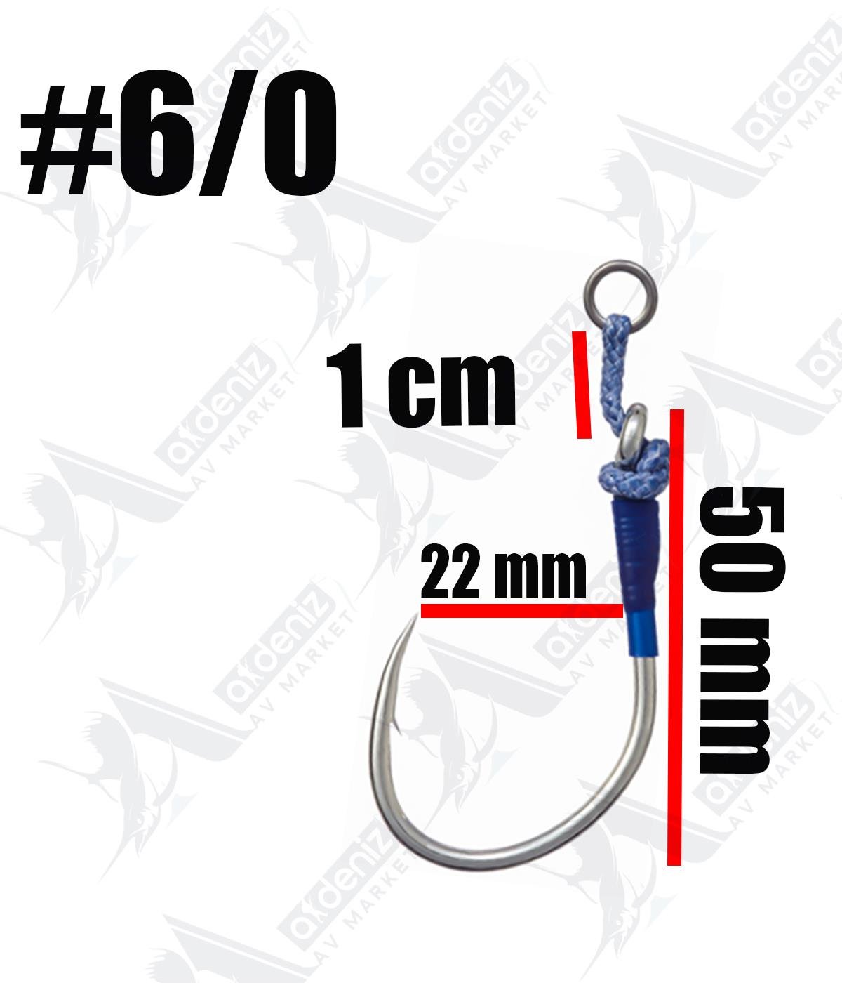 Vanfook Jigen Grippy Rear Assist Hook GR-71 (Tekli 3 Adet Jig Assist İğnesi) #6/0VANFOOK