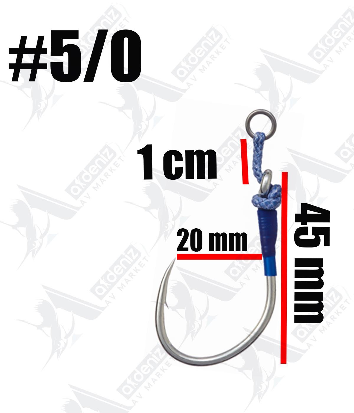 Vanfook Jigen Grippy Rear Assist Hook GR-71 (Tekli 3 Adet Jig Assist İğnesi) #5/0VANFOOK