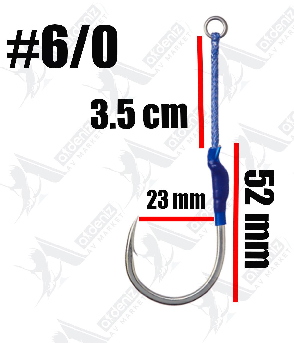 Vanfook SA-60 Spear Single Assist Hook (Tekli 2 Adet Jig Assist İğnesi) #6/0VANFOOK