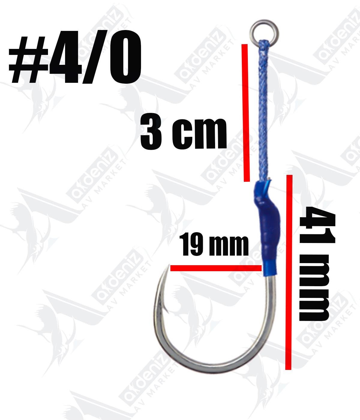 Vanfook SA-60 Spear Single Assist Hook (Tekli 3 Adet Jig Assist İğnesi) #4/0VANFOOK