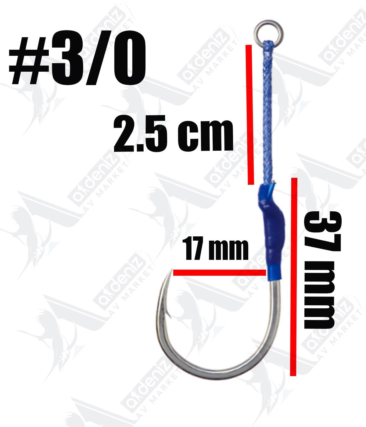 Vanfook SA-60 Spear Single Assist Hook (Tekli 3 Adet Jig Assist İğnesi) #3/0VANFOOK