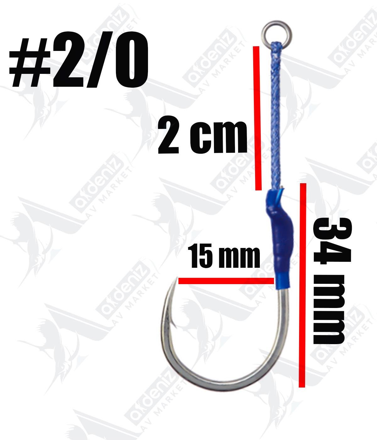 Vanfook SA-60 Spear Single Assist Hook (Tekli 3 Adet Jig Assist İğnesi) #2/0VANFOOK